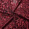 Red-Black Poly Velvet Flock Cheetah Print Sequin Stretch Knit Fabric By the Yard